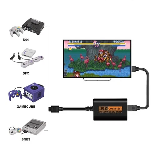 Experience HD Gaming with HMDI Adapter Converter for Nintendo 64SNESNGC