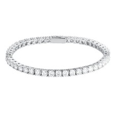 Moissanite Tennis Bracelet 925 Sterling Silver 3-4mm D Color VVS1 Round Cut