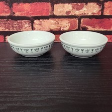 Sterling Vitrified China Bowls White Black Fl...