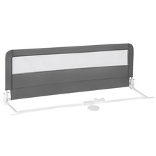 Costway 59" Baby Bed Rail Guard Breathable Material Safety Swing Down Home Gray
