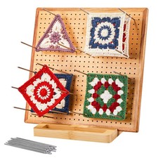 11.8" Crochet Blocking Board with 20 Pegs Pins, Granny Square Blocking Board ...