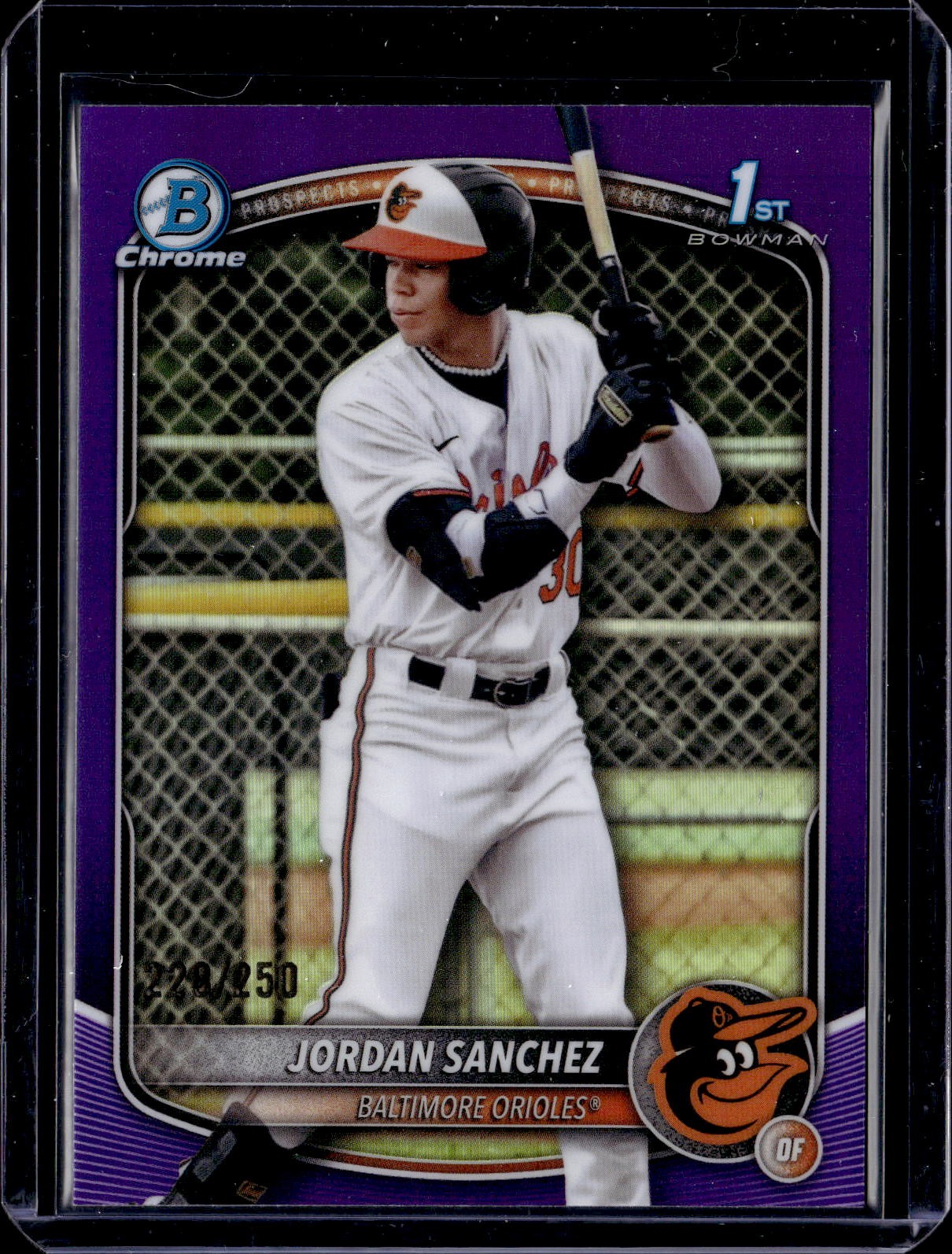 2025 Bowman Chrome #BCP-208 Jordan Sanchez Prospects Purple #/250