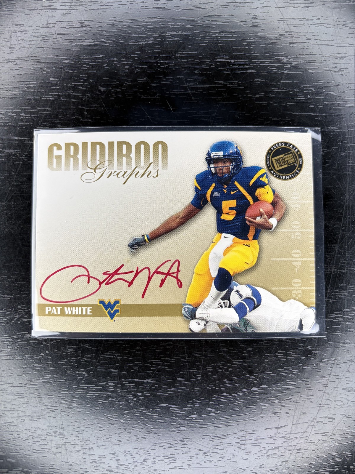 Pat White Press Pass Se Gridiron Graphs Gold #GGPW Red
