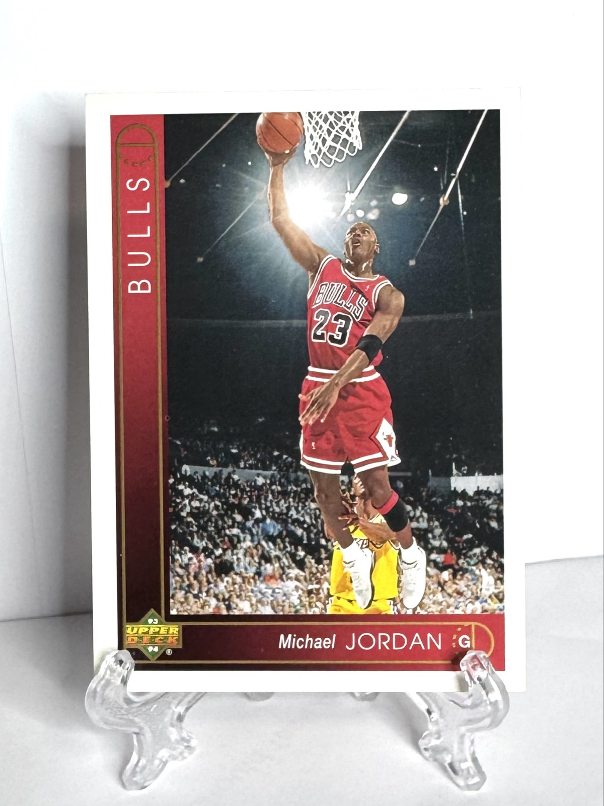 1993-94 Upper Deck - Michael Jordan #23 Black Shading Through JORDAN, .516 FG%