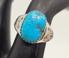 Mary Lincoln Navajo Sleeping Beauty Turquoise Sterling Silver Ring Size 7