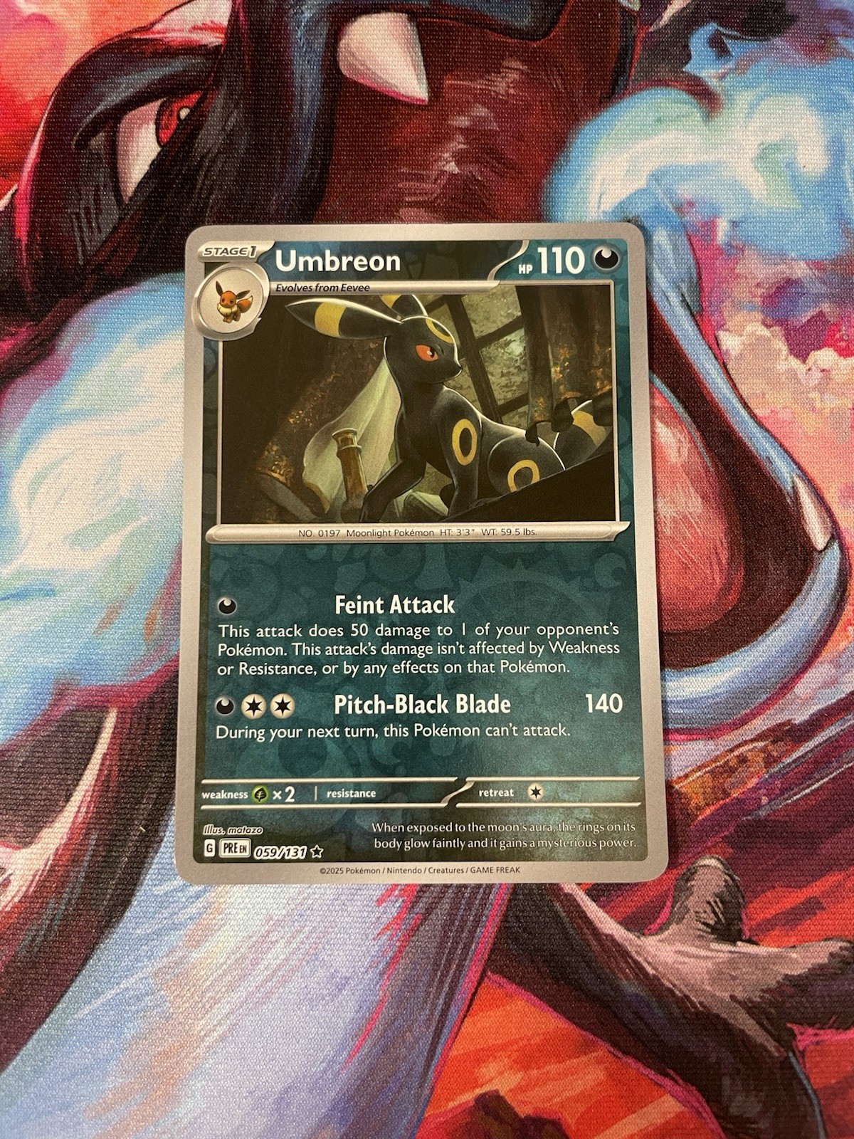 Umbreon 059/131 Sv: Prismatic Evolutions Reverse Holo NM Pokemon Card 2025