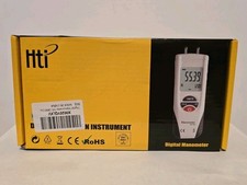 HTi Digital Manometer HT-1890 Air Gas Pressure Gauge 11 Selectable Units Dual Po