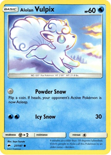 Alolan Vulpix - 27/147 - Burning Shadows - NM/M