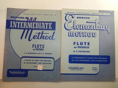 Rubank: Elementary & Intermediate Method Beginner Flute Piccolo Sheet Music Book