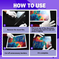 No Heat Laminating Sheets Self Sealing 8.5 x 11 Inch, 25 Pack, 4mil Thickness...