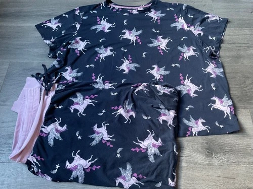 CHELSEA PEERS NEW YORK LADIES LONG SLEEVE PYJAMAS,BLUE & PINK MIX COLOUR,SIZE 22