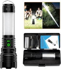 SKYFIRE 1500000LM LED Flashlight Rechargeable Zoom Fire Starter Waterproof