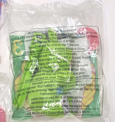 McDonald's Vintage Teletubbies Happy Meal Toys 2000-5 NUEVO SELLADO - Imagen 6 de 7