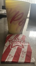 6 Reusable Popcorn Buckets And 6 Disposable Popcorn Bags