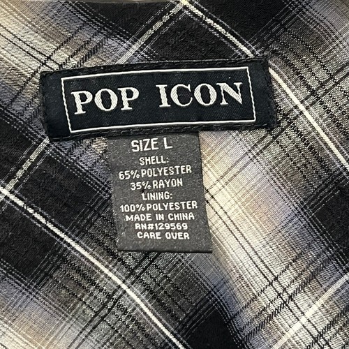 Pop Icon Mens Gray Herringbone Vest Waistcoat Size Large - Picture 12 of 13