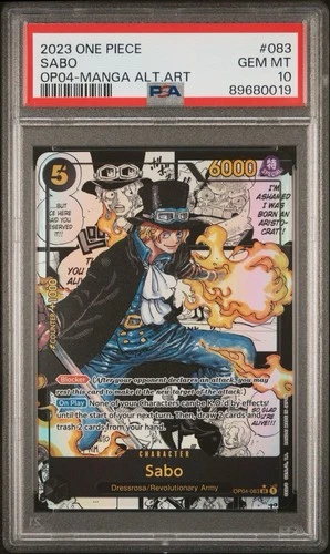 Sabo (Alternate Art) (Manga) OP04-083 Kingdoms of Intrigue Foil PSA 10