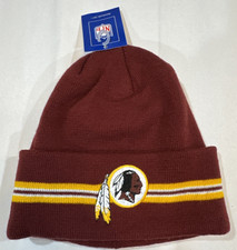 NWT/ Retired Logo Washington Redskins Reebok Knit Beanie / Hat NFL Embroidery