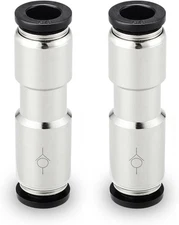 1/4" OD Check Valve Push to Connect One Way Inline Air Pneumatic Valves, Nickel 