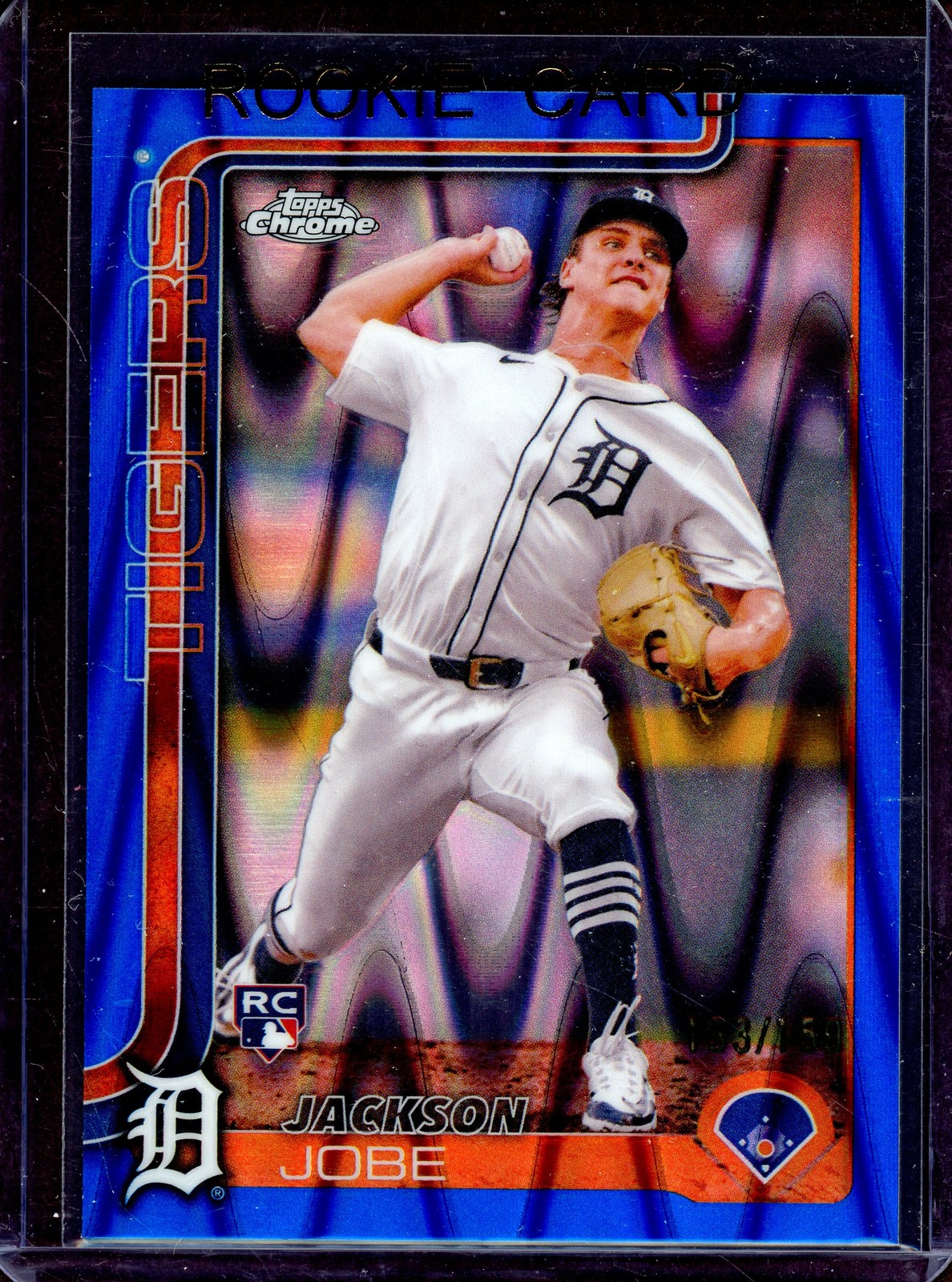 JACKSON JOBE ~ 2025 Topps Chrome Blue RayWave Rookie Card RC #249 (#133/150)