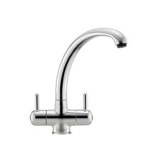 franke Zurich Swivel Spout Two Lever Mixer Kitchen Tap – Chrome 115.0051.17 NEW