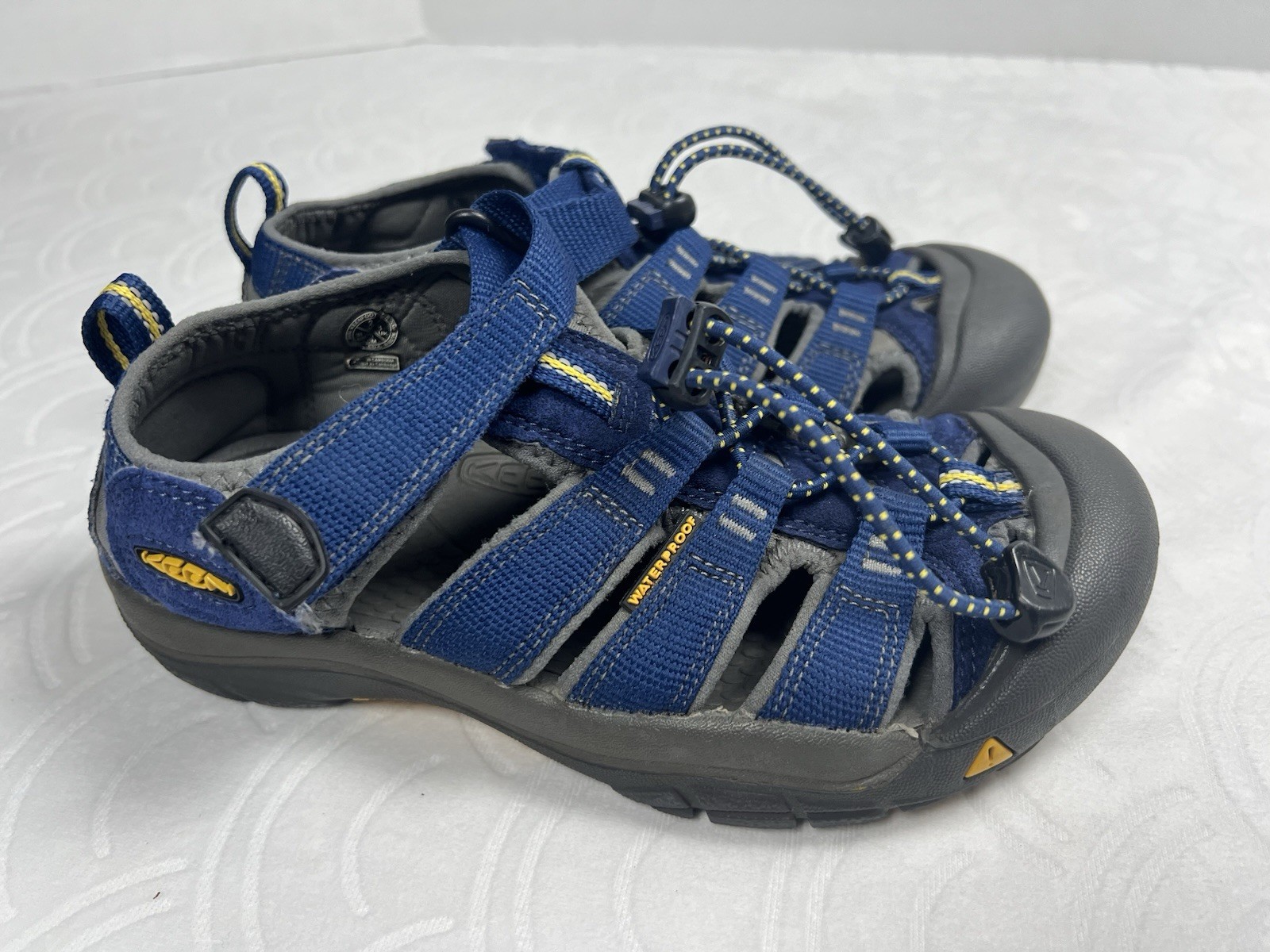 Scarpe sandali da trekking Keen Newport H2 blu scuro con coulisse taglia bambino 2
