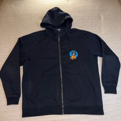Section 119 Jerry Garcia Dire Wolf Full Zip Hoodie Black Mens XXL Grateful Dead