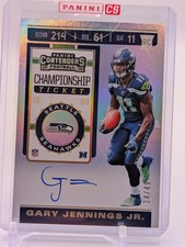 GARY JENNINGS JR. 2019 Contenders Rookie Ticket on-card AUTO / AUTOGRAPH #d /49. rookie card picture