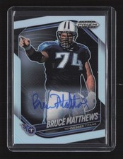 2025 Panini Prizm Black #146 Bruce Matthews Prizms Silver auto