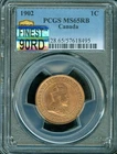 1902 CANADA CENT PCGS MS65 RB MAC FINEST GRADE & RNBO OR RAINBOW .