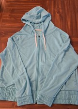 Tek Gear Women's Baby Blue Hooded Jacket Size L