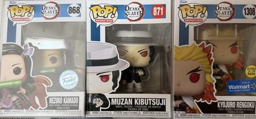 Funko Pop! Vinyl Demon Slayer Nezuko 868 Muzan 871 Rengoku 1308  Glow