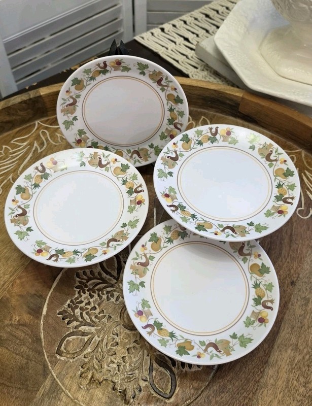Set of 4 Vintage Noritake Progression Homecoming Bread Plates 6 3/8" Japan 9002