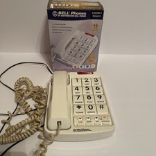 Bell Phone Big Button Plus Telephone 20200-1 White With Box
