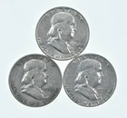 Higher Grade - 1951-D 1952 1952 Franklin Half Dollar 90% SIlver Lot *191