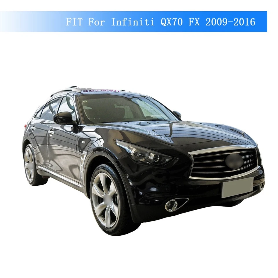Glossy Black Chrome Delete Window Trims For Infiniti QX70 FX 2009-2016 - Изображение 3 из 4