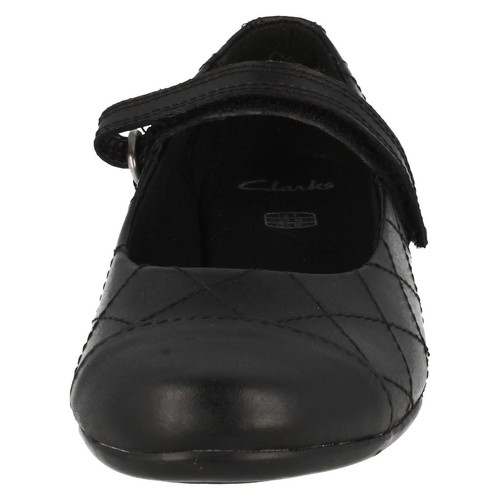 Girls Clarks Black Leather Shoes UK Size8F INF: Dance Roxy£5.99 - 第 3/9 張圖片