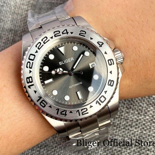 BLIGER Sunburst Grey NH35A MIYOTA PT5000 Men Watch Automatic Movement SEA - Picture 24 of 68