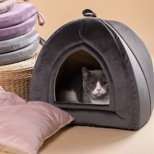 KASENTEX Cat Bed for Indoor Cats, 2-in-1 Cat House Pet Supplies for Kitten an...