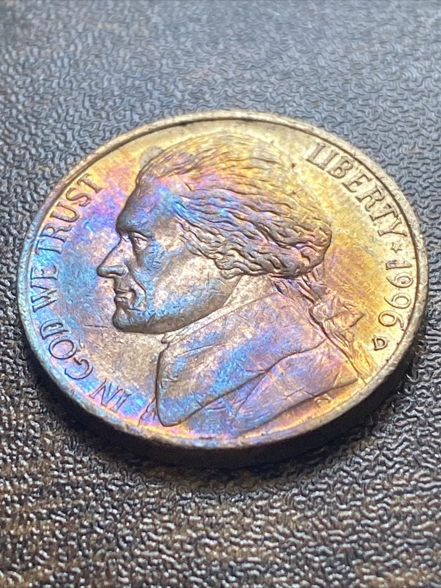 1996 D Jefferson Nickel Actual Coin Exceptional Remarkable