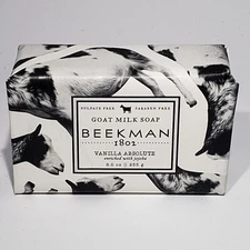 Beekman 1802 Goat Milk Soap Vanilla Absolute 9 oz Sensitive Skin Bar Soap NIP