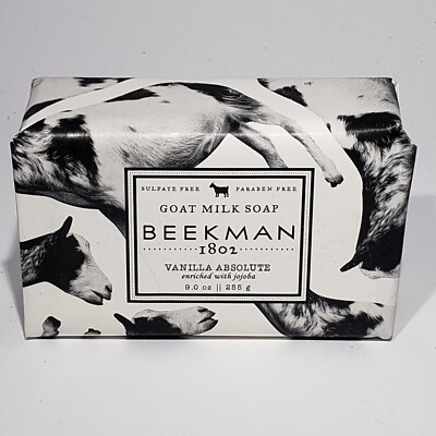 Beekman 1802 Goat Milk Soap Vanilla Absolute 9 oz Sensitive Skin Bar Soap NIP