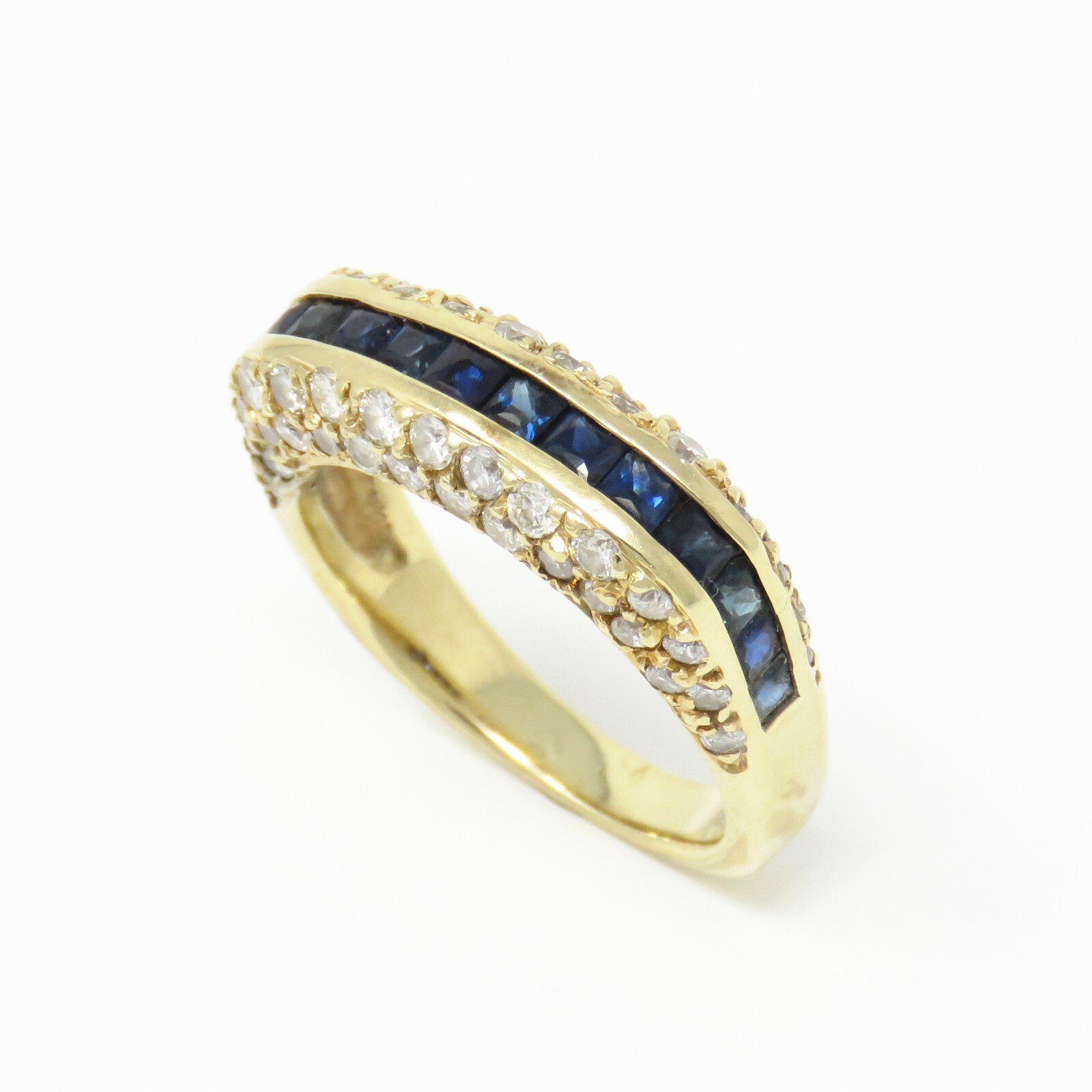 NYJEWEL 14k Yellow Gold 3ctw Sapphire & Diamond R… - image 2