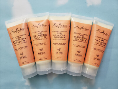 LOT (5) SHEA MOISTURE COCONUT & HIBISCUS CURL ENHANCING SMOOTHIE   3.2 OZ