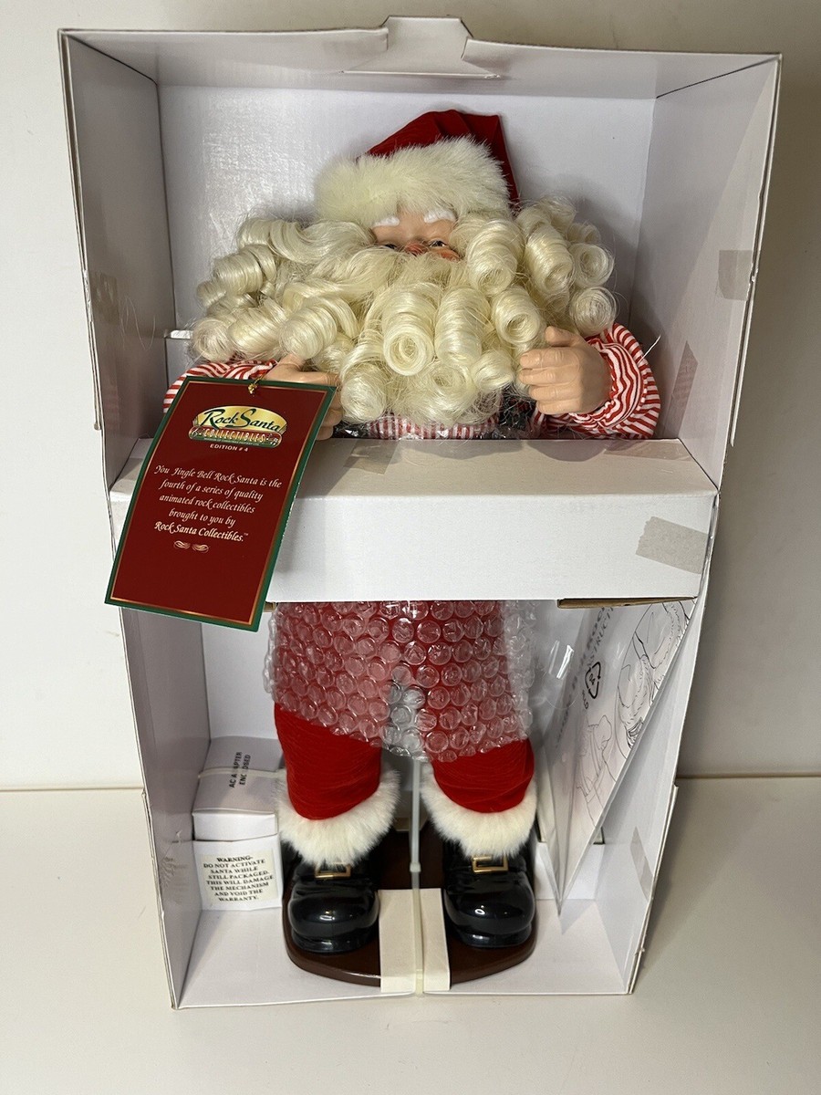 サンタだよ～ Vtg Jingle Bell Rock Santa Animated Christmas Dancing Figure 1st