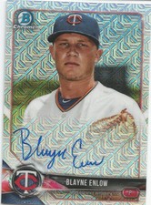 Minnesota Twins BLAYNE ENLOW autographed 2018 Bowman Chrome