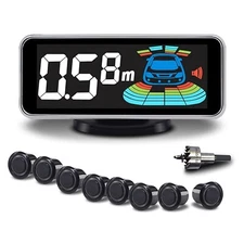 Backup Radar System Car Auto Vehicle Reverse with 8 Parking Sensors kit Dista...