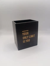 Wooden Pen Pencil Holder Multiple-use Desk Storage Box Desktop With Quotes