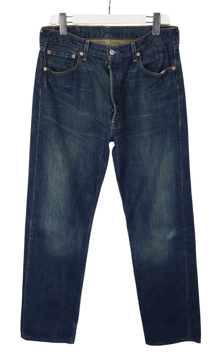 LEVI's 501 Jeans Men's W34 L33 Dark Blue Whiskers Faded LEVI's 501 Jeans Men's W34 L33 Dark Blue Whiskers Faded