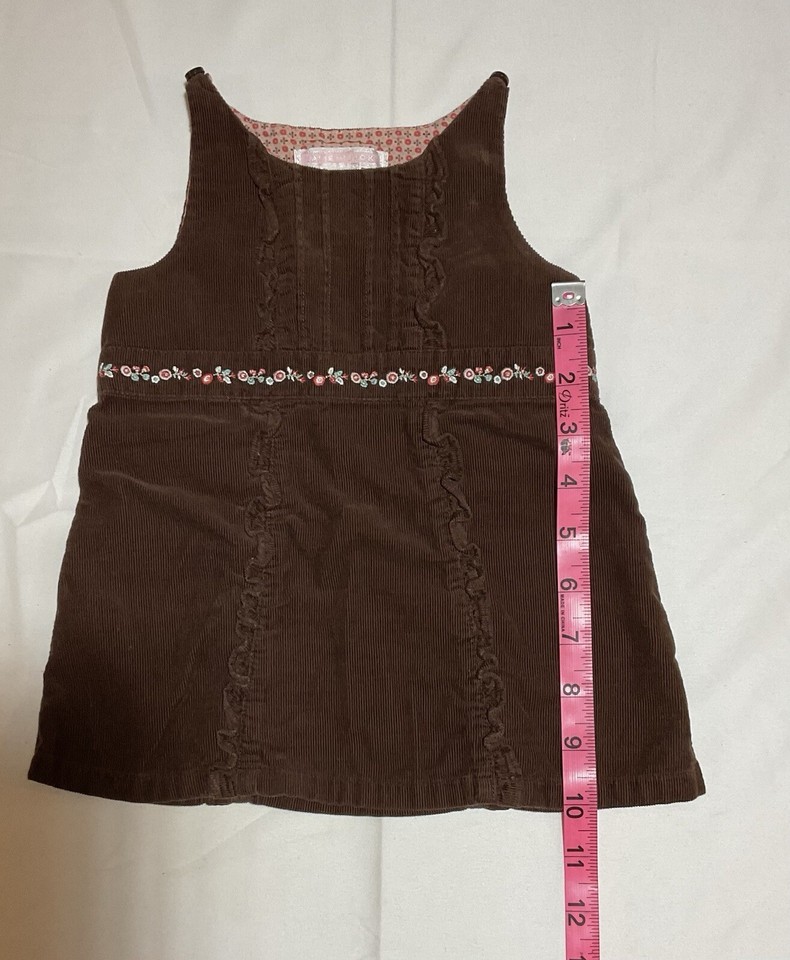Janie and Jack Baby Girls 36 Months Brown Corduroy Jumper Dress Diaper