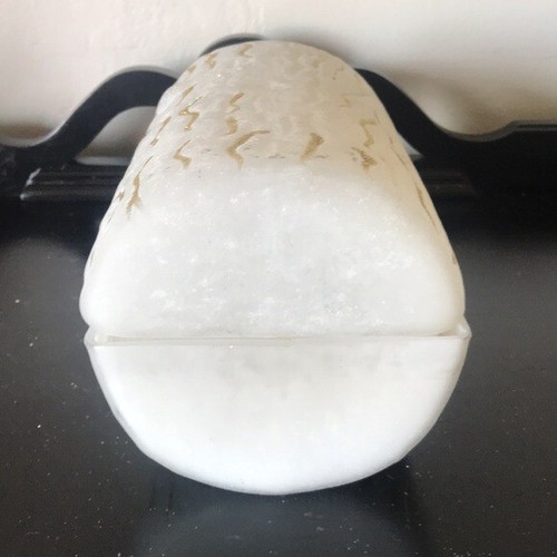 Pottery Barn frosted log holiday candle with top - Picture 4 of 8